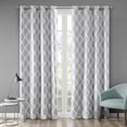 SunSmart Blakesly Printed Ikat Blackout Curtain Panel in Grey, 50"x84" - image 1 of 7