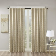 Your Zone Solid Color Room Darkening Rod Pocket Curtain Panel Pair, Set ...