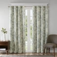 thumbnail image 1 of SunSmart Julie Printed Botanical Blackout Window Curtain Panel, Aqua, 50"W x 95"L, 1 of 6