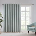 thumbnail image 1 of SunSmart Maya Polyester Fabric Heathered Window Panel in Aqua Blue, 1 of 11