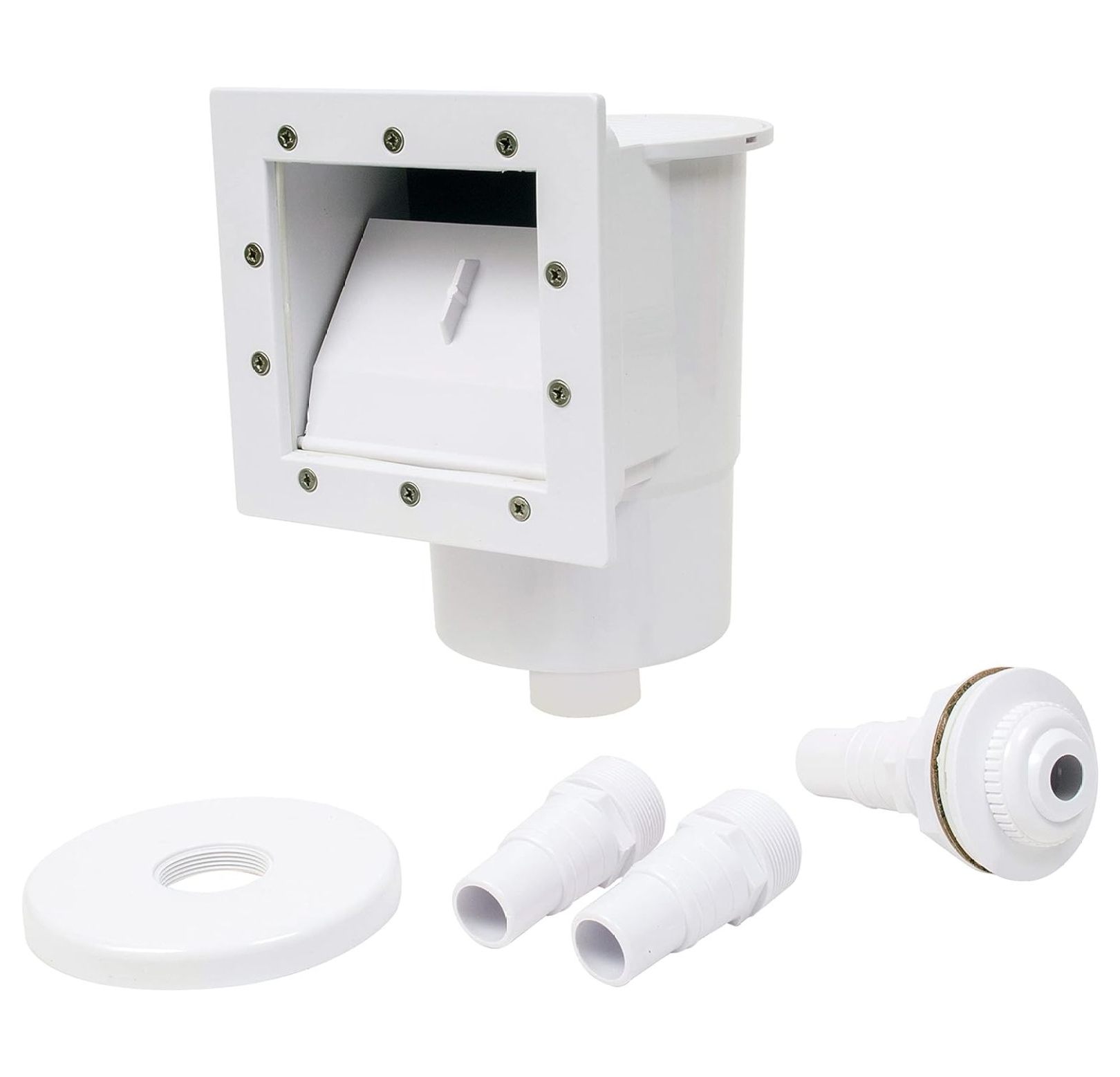 SunSolar Through Wall Skimmer Kit Standard Width for Above Ground Pools — Includes Floating