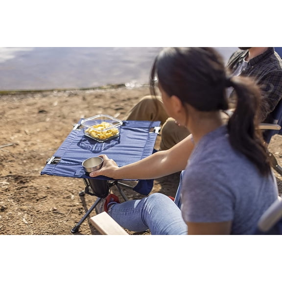 SunSoul Portable Folding Table for Outdoor Camping, Picnics, Tailgates, and Beach Navy