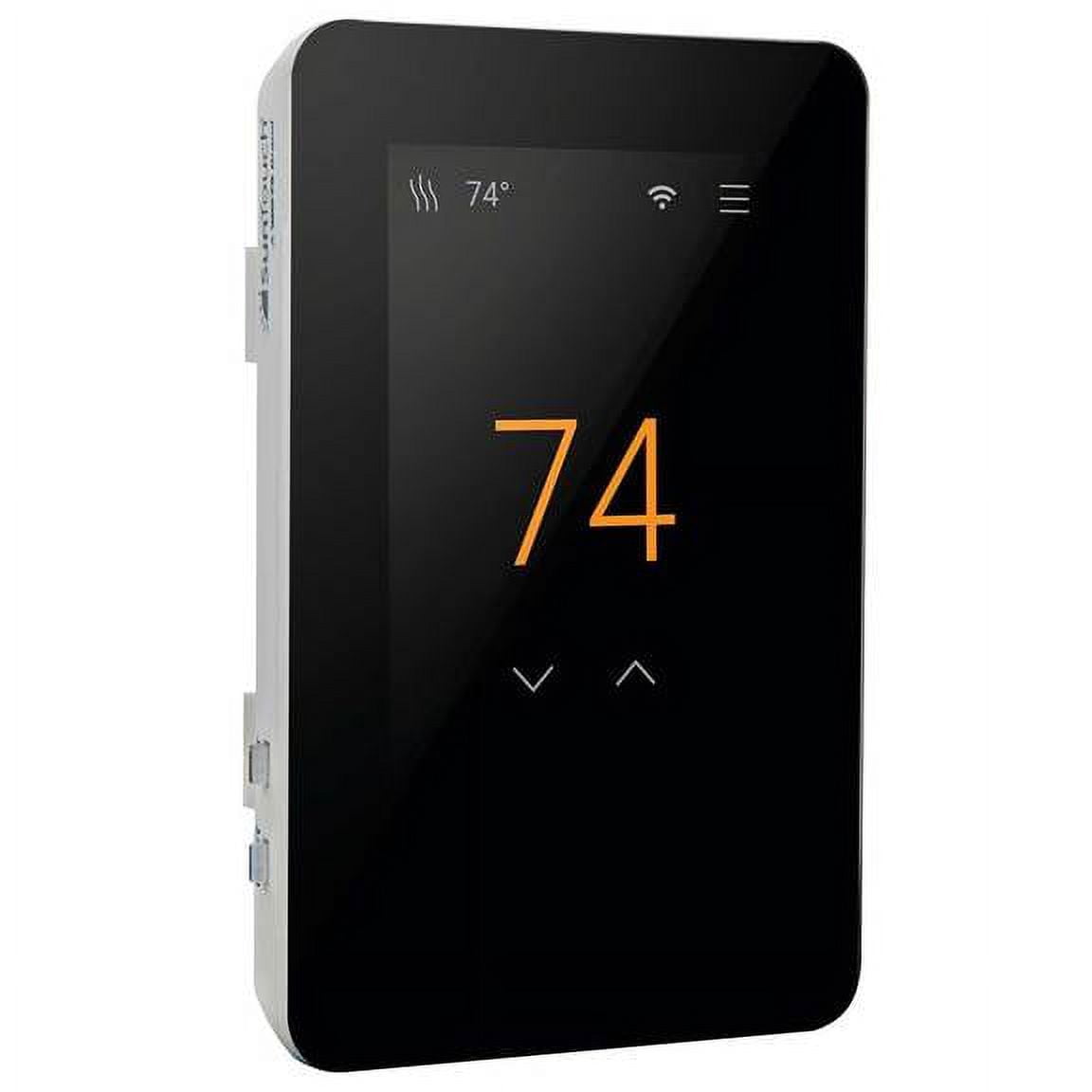 Black Touchscreen Wi-Fi Programmable Thermostat with Remote Access
