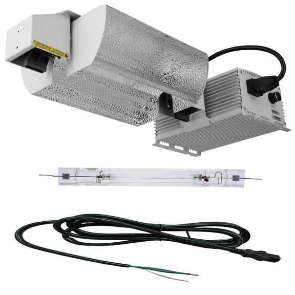 SunStream 1000 Watt DE Double Ended HID Grow Light System Kits Open Style Reflector with 347V Digital Dimmable Ballast with Controller Port