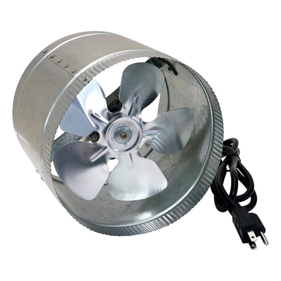 SunStream 8 inch Duct Booster Fan 420 CFM Exhaust Fan for Heating Cooling, Hydroponics Grow Tent Bathroom Basement
