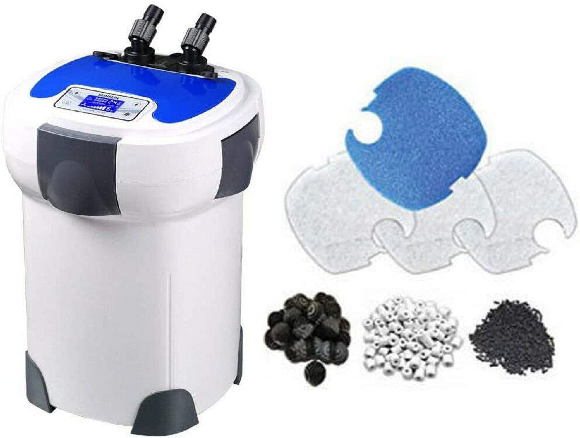 SunSun HW3000 UV 9W 5Stage External Canister Filter w/Media, 793gph