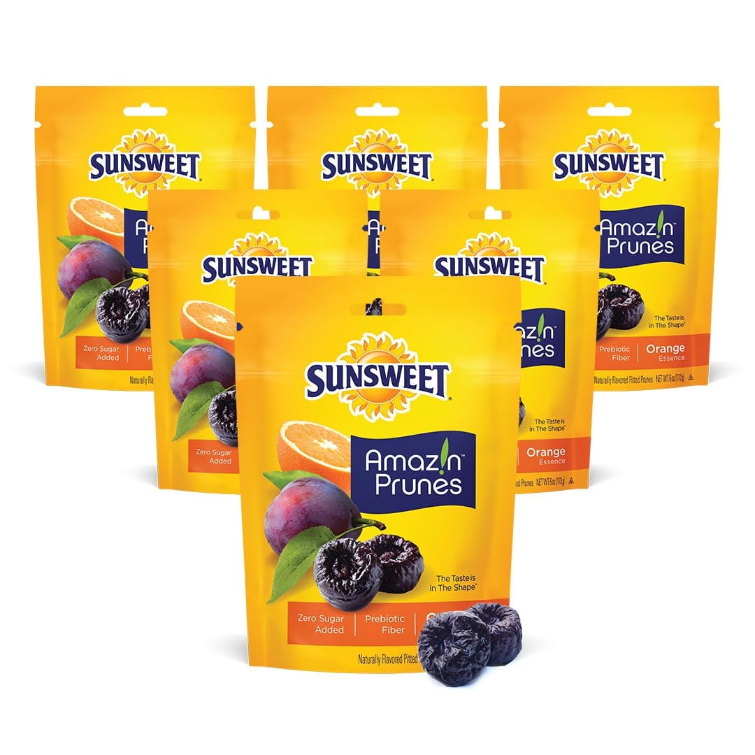SunSweet Amazin Prunes Pitted - Orange Ess 6 Pack