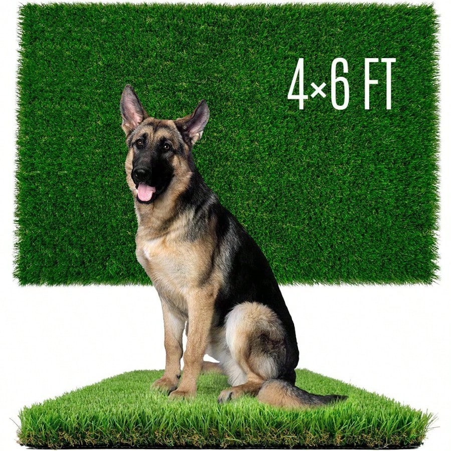 Artificial Grass for Dogs, Dog Pee Grass, Fake Grass for Dogs Potty Training, 4x6ft Extra Large Turf Grass, Reusable Puppy Wee Wee Pads, Dog Supplies, Indoor Outdoor