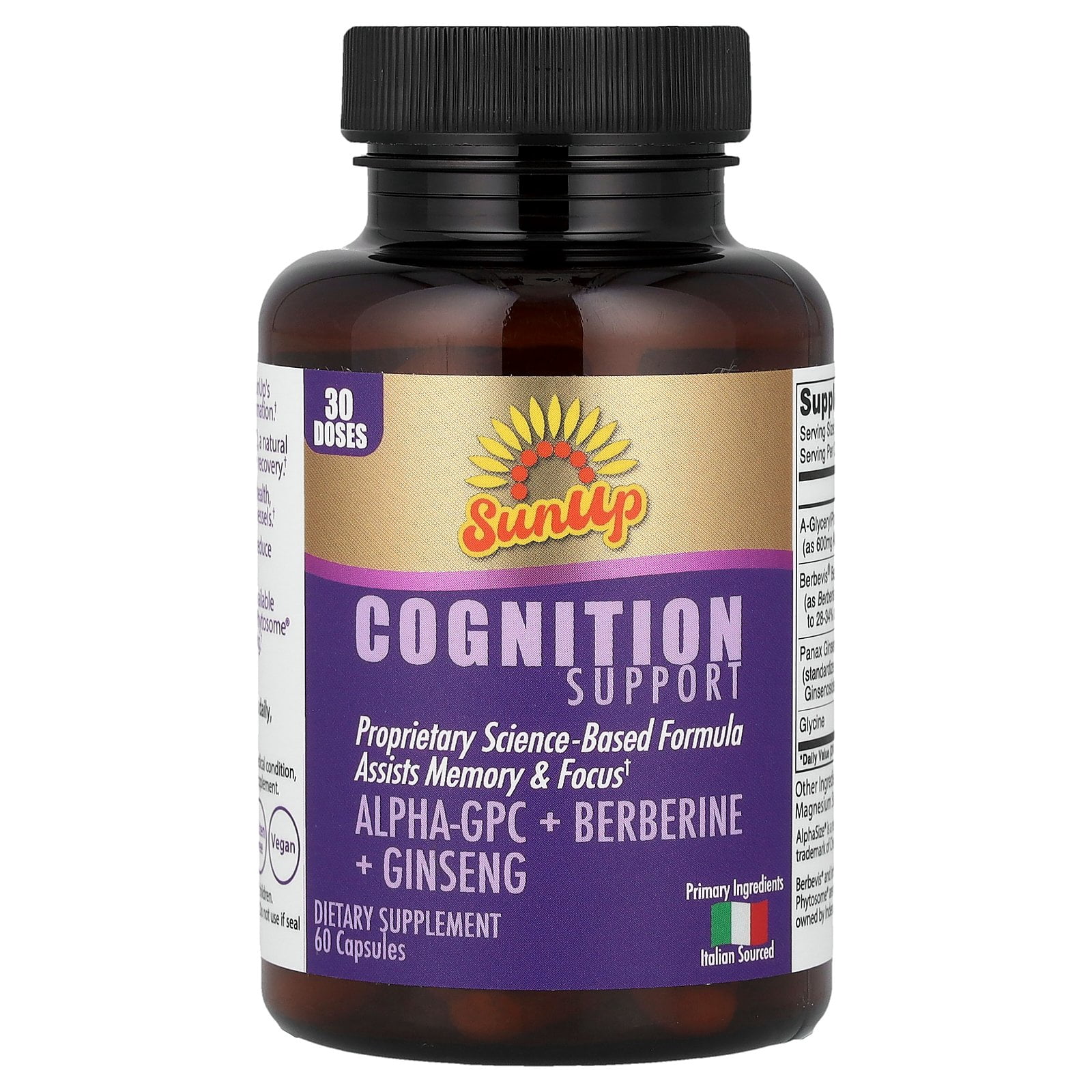 SunUp Cognition Support, 60 Capsules
