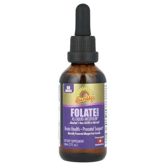 SunUp Folate as Liquid Arcofolin, 680 mcg DFE, 2 fl oz (60 ml)