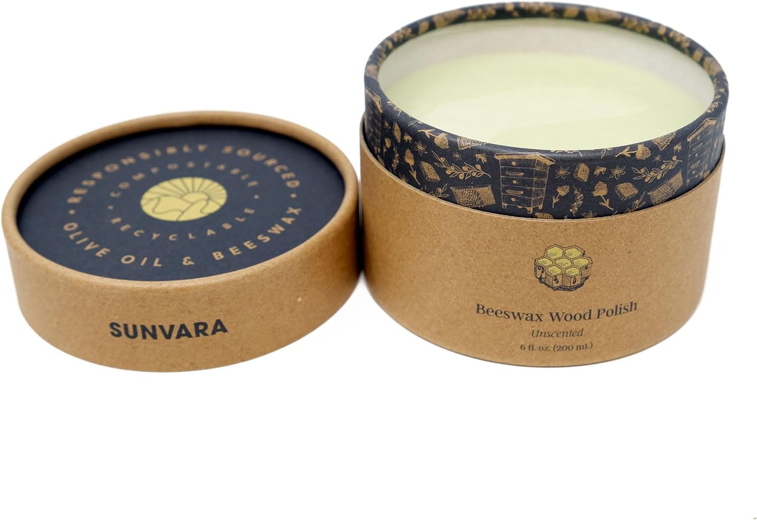 SunVara Beeswax Furniture Polish 100 Natural Ingredients Made in USA