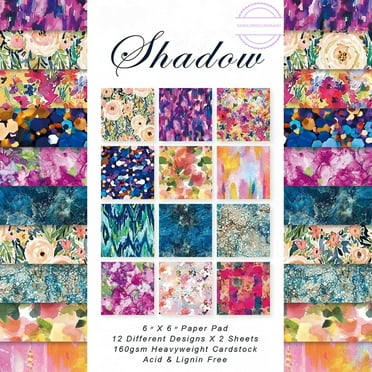 SunWMart 24 Sheets 6x6 Inch Scrapbooking Card Stock Decorative Scrapbook Paper Pad, Single-Side Printing Decoupage for DIY Project Card Making Journaling Planner Photo Album Craft Supplies