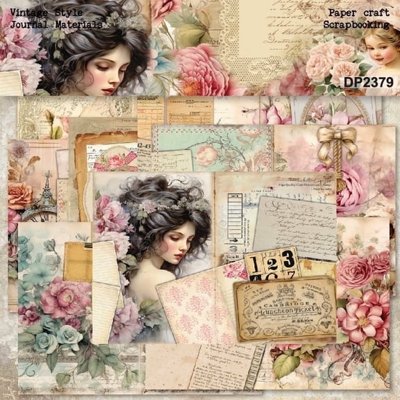 SunWMart A5 Single Sided Scrapbook Paper, 16 Sheets Special Craft Paper for Scrapbooking Junk Journal Planner Journaling Supplies Handmade Card DIY Materials Collage