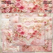 Handmade Scrapbook Art Craft Paper, A5 Size 16 Sheets Single Sided Special Origami Paper for Scrapbooking Junk Journal Journaling Supplies DIY CardStock Materials