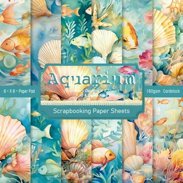 SunWMart Premium 6x6 Inch Single-Sided Scrapbook Paper Pad for Crafting Decorative DIY Background Projects Card Making Supplies Photo Album Decor, 12 Patterns 24 Sheets