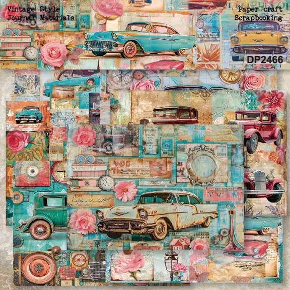 SunWMart Scrapbook Paper Pack A5 Size 16 Sheets Craft Paper Single Sided Rustic Origami Paper for DIY Card Making Art Journaling Supplies