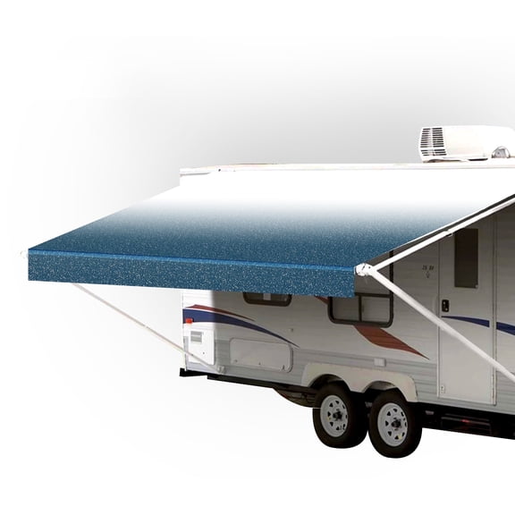 SunWave- RV Awning Fabric Replacement | RV Electric Awning Fabric Replacement | Premium Vinyl RV Canopy | Awning Replacement (10', Ocean Blue Fade)