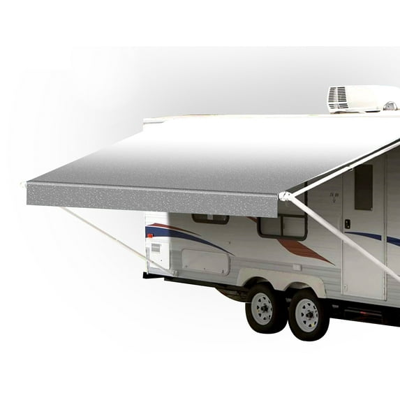 SunWave- RV Awning Fabric Replacement | RV Electric Awning Fabric Replacement | Premium Vinyl RV Canopy | Awning Replacement (14', Grey Fade)