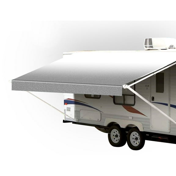 SunWave- RV Awning Fabric Replacement | RV Electric Awning Fabric Replacement | Premium Vinyl RV Canopy | Awning Replacement (18', Grey Fade)