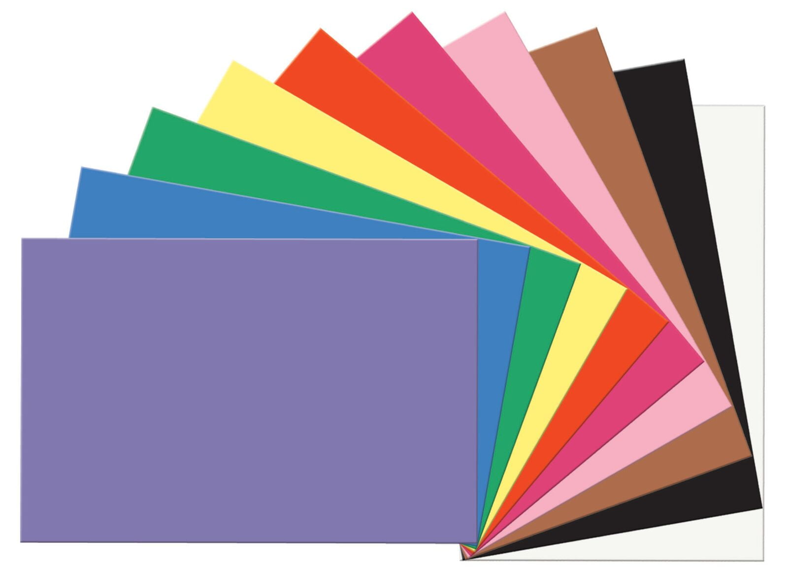 SunWorks Assorted Color Construction Paper, 24x 36, 50 Sheets 