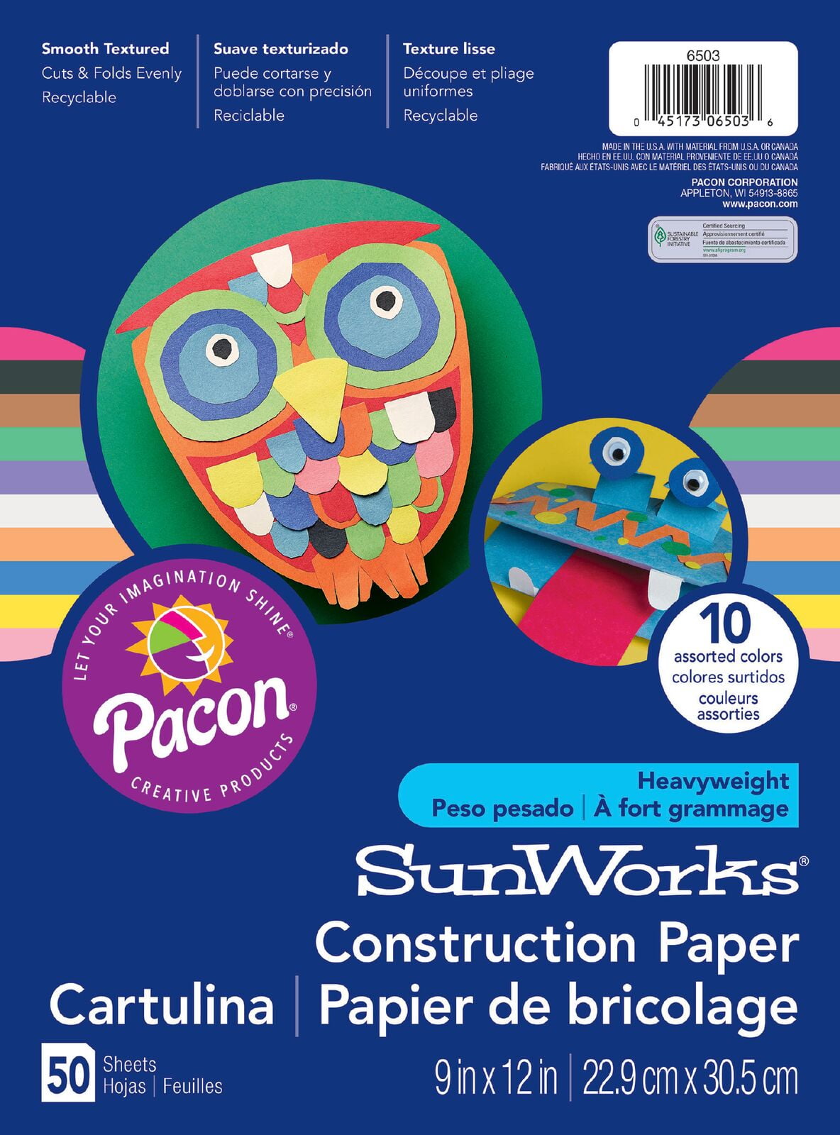Prang (Formerly SunWorks) Construction Paper Black 9 x 12 50 Sheets