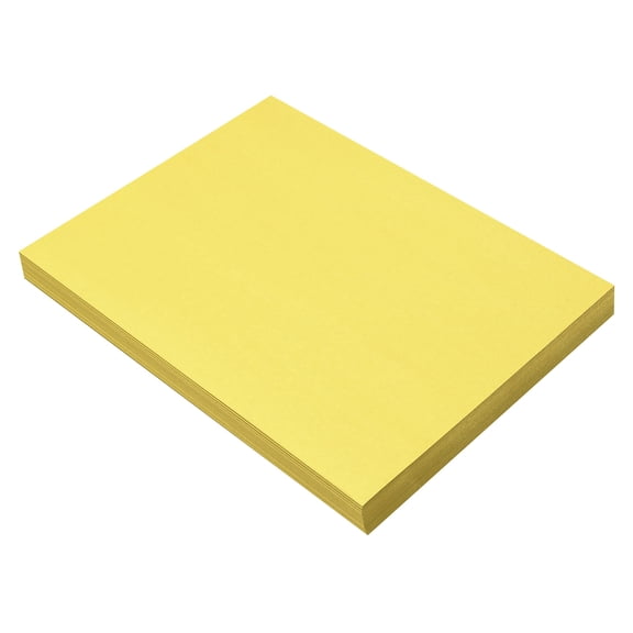 Yellow Construction Paper 9x12 Inches 100 Sheets, Perfect for Art Lessons Bulletin Boards Homeing, Non-Fading