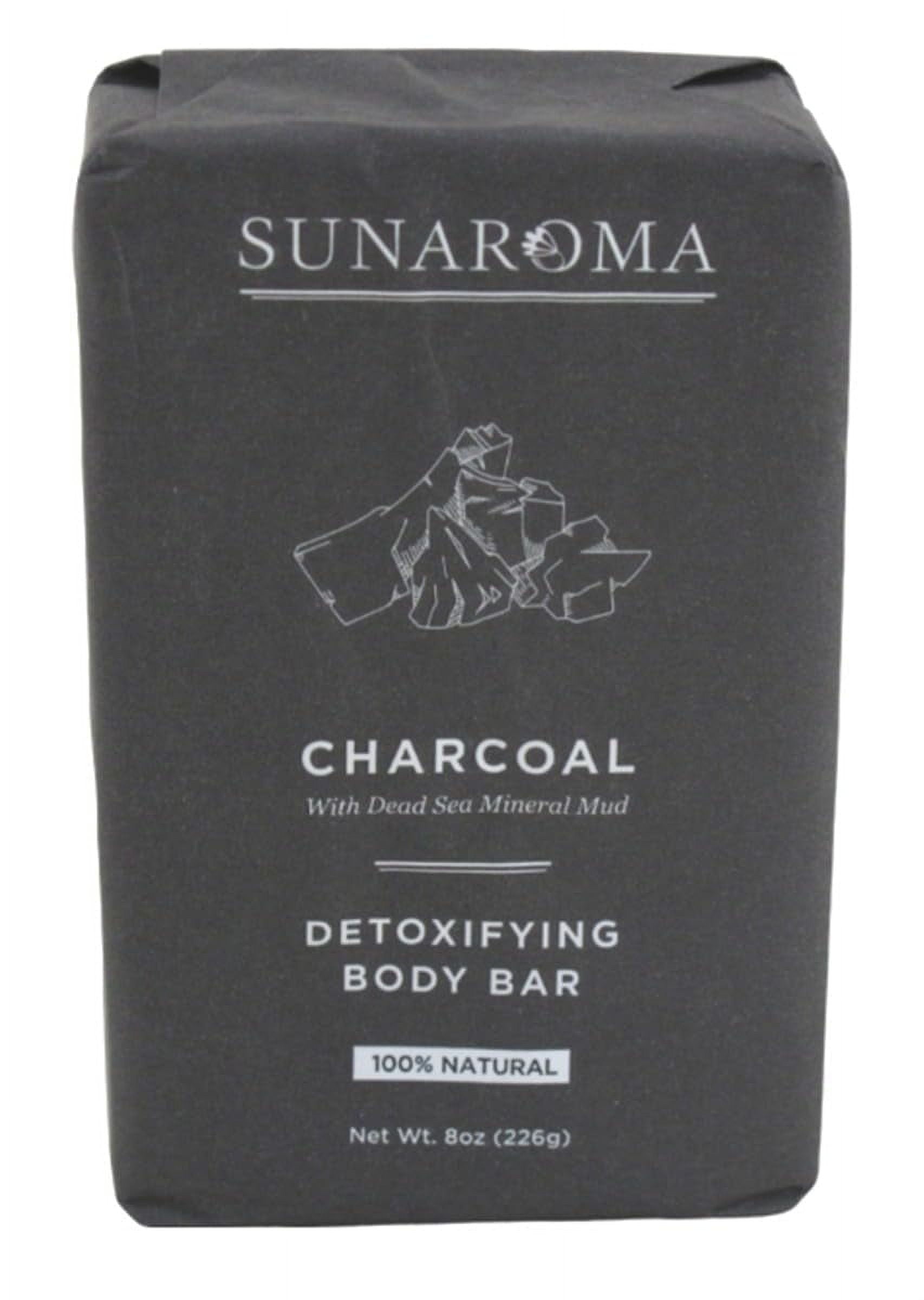 Sunaroma Bath Soap Charcoal With Bergamot Oil, 8 Oz, 6 Pack