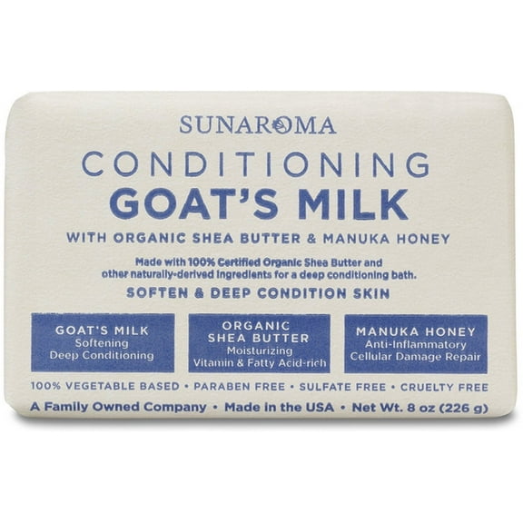 Sunaroma Conditioning Goat's Milk Soap 8 oz (Pack of 2)