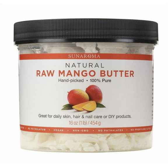 Sunaroma Natural Raw Mango Butter for Skin and Hair 16 oz