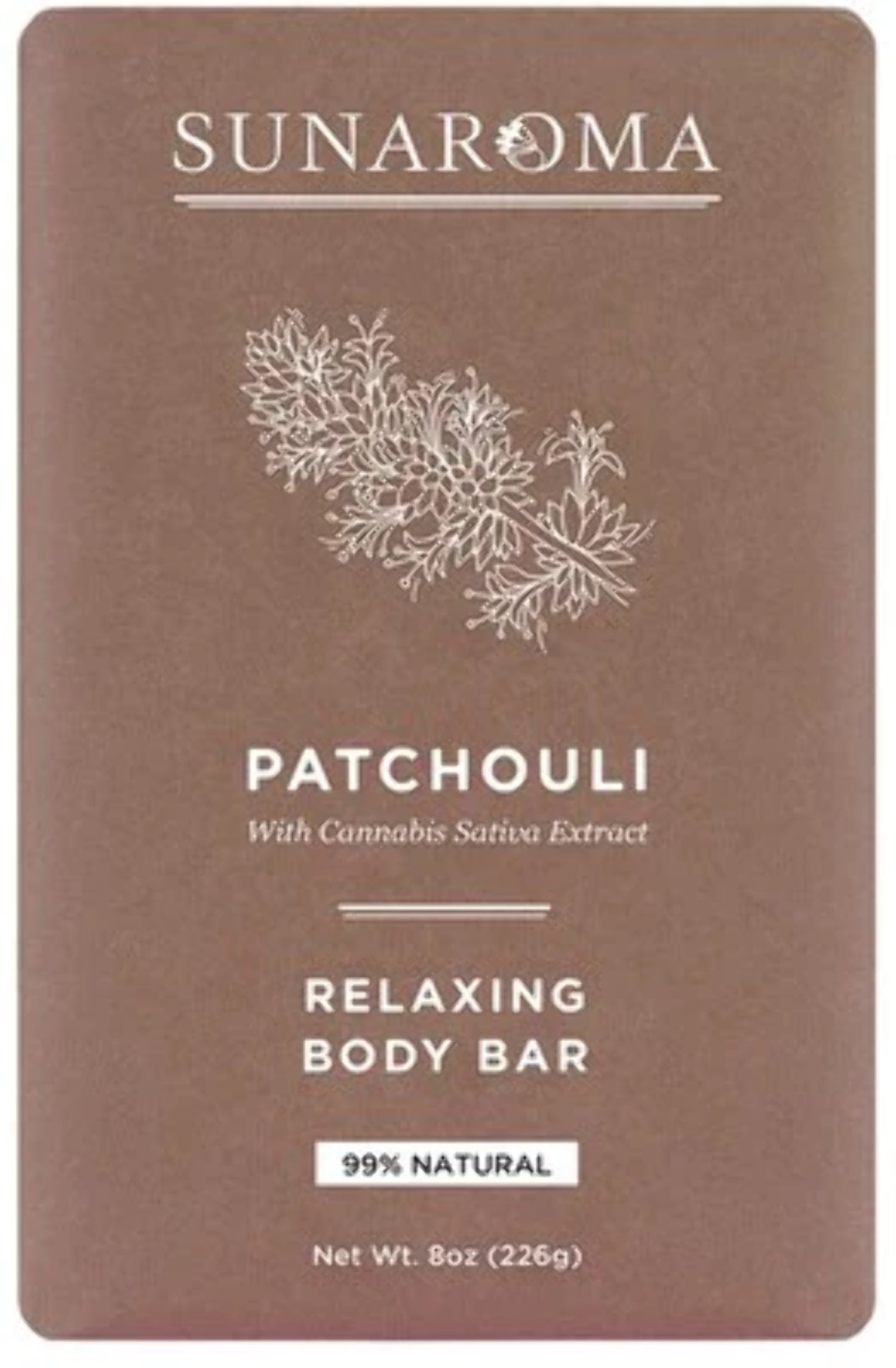 Sunaroma Patchouli Oil Relaxing Body Bar, 8 oz
