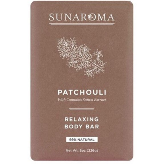 Sunaroma Patchouli Oil Relaxing Body Bar Soap, 8 Oz