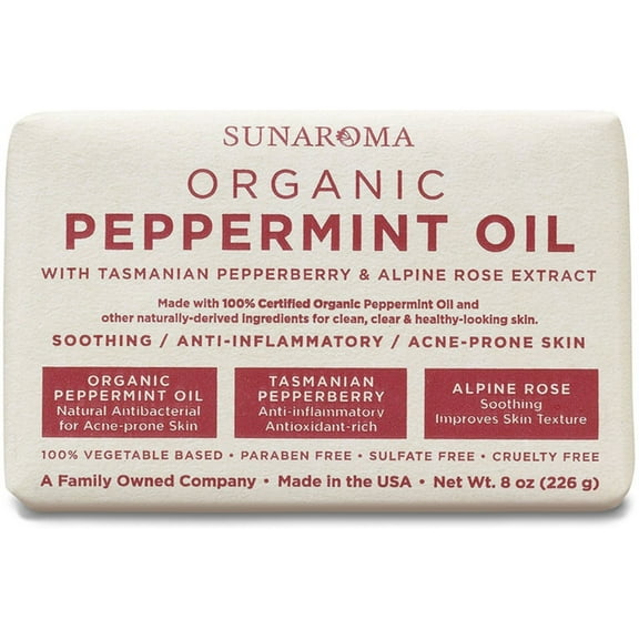 Sunaroma Peppermint Oil Soap 8 oz
