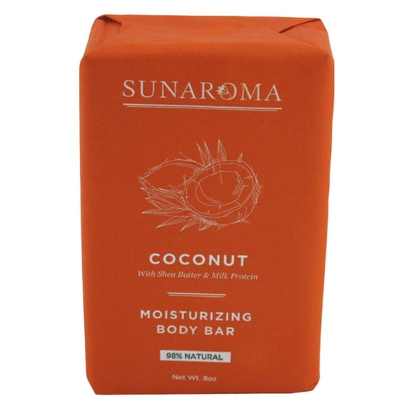 Sunaroma Soap Bar Coconut Shea Butter + Milk Protein 8oz (Pack of 3)