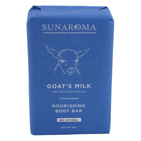 Sunaroma Soap Bar Goats Milk Shea Butter + Honey 8oz (Pack of 3)