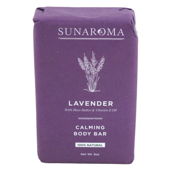 Sunaroma Soap Bar Lavender Shea + Vitamin E Oil 8oz (Pack of 3)