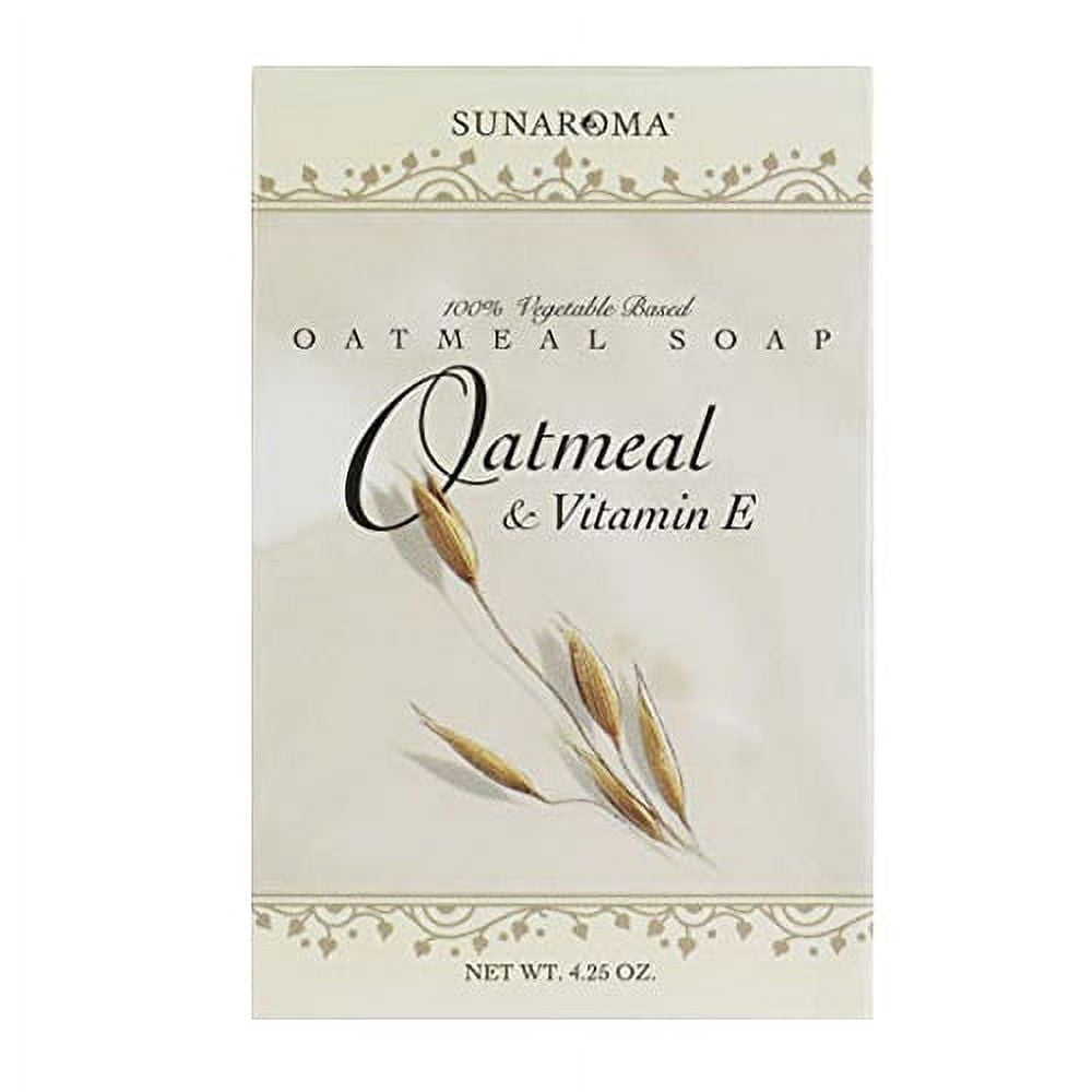 Sunaroma Soap Oatmeal and Vitamin E Bath Bar Soap, 4.25 1 Ea
