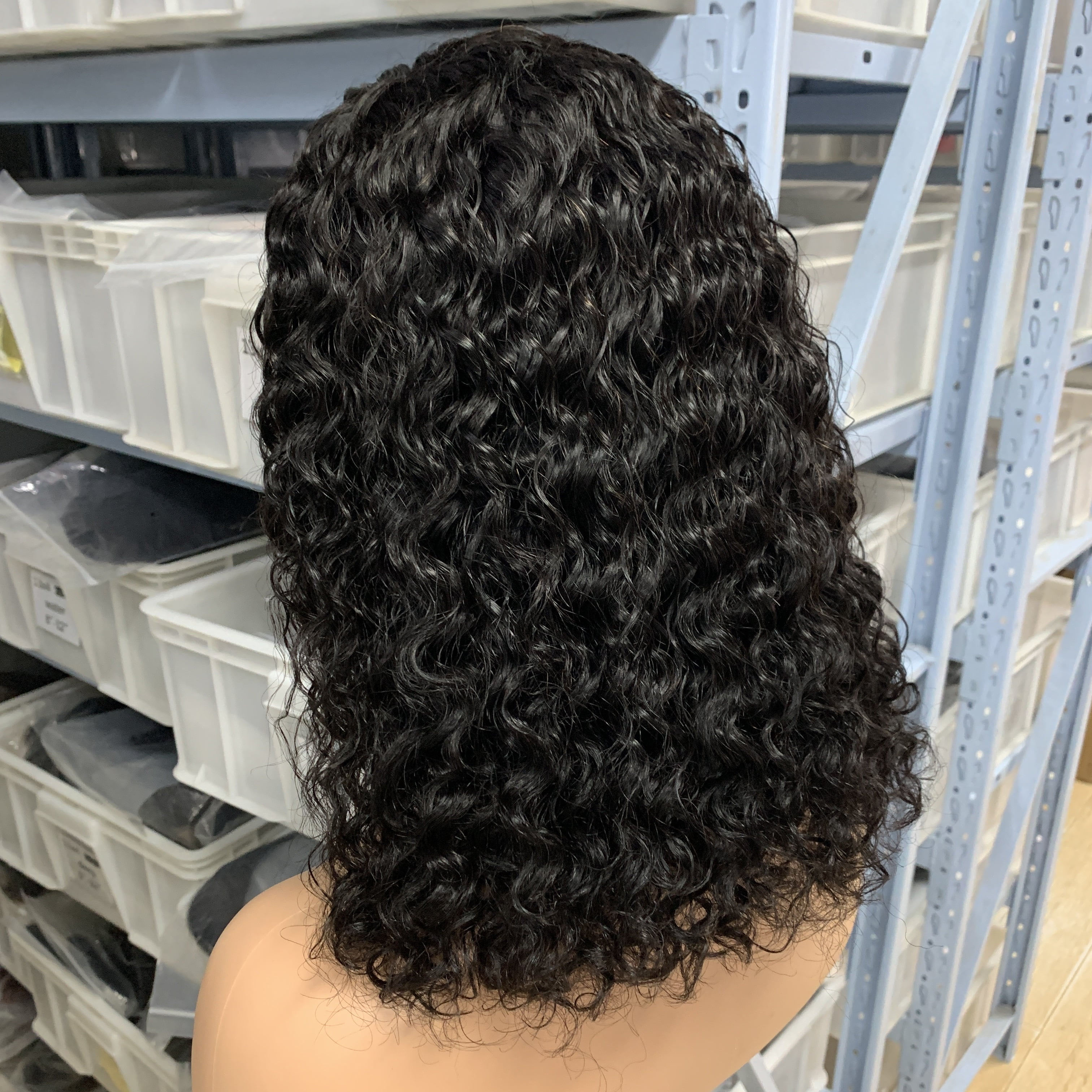 Sunature Human Hair Wigs 13X4 Full Lace Black Water Wave 150% Density 10 in Women 1 Count