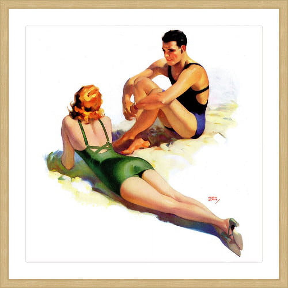 "Sunbathers" Framed Painting Print