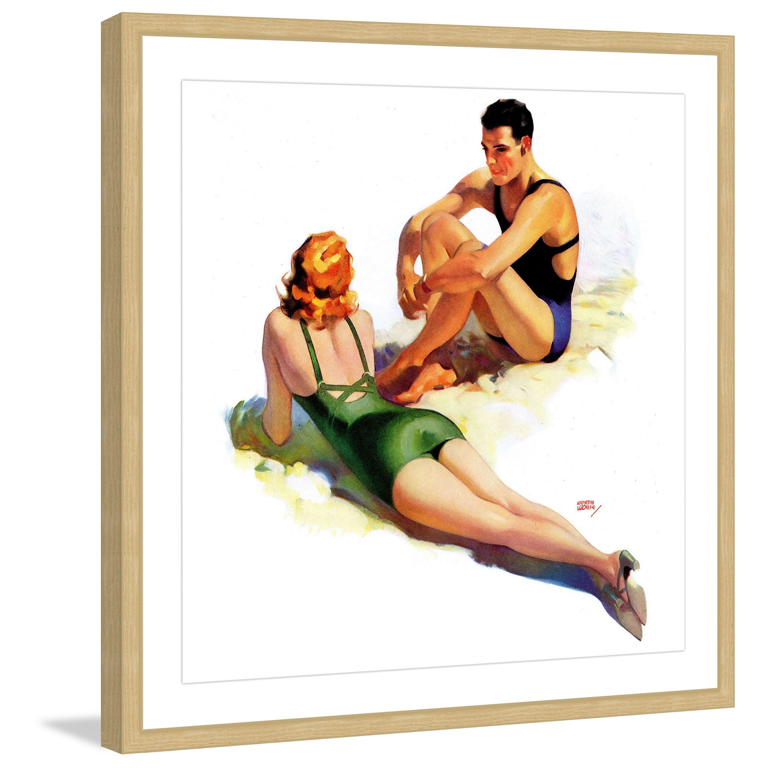 "Sunbathers" Framed Painting Print