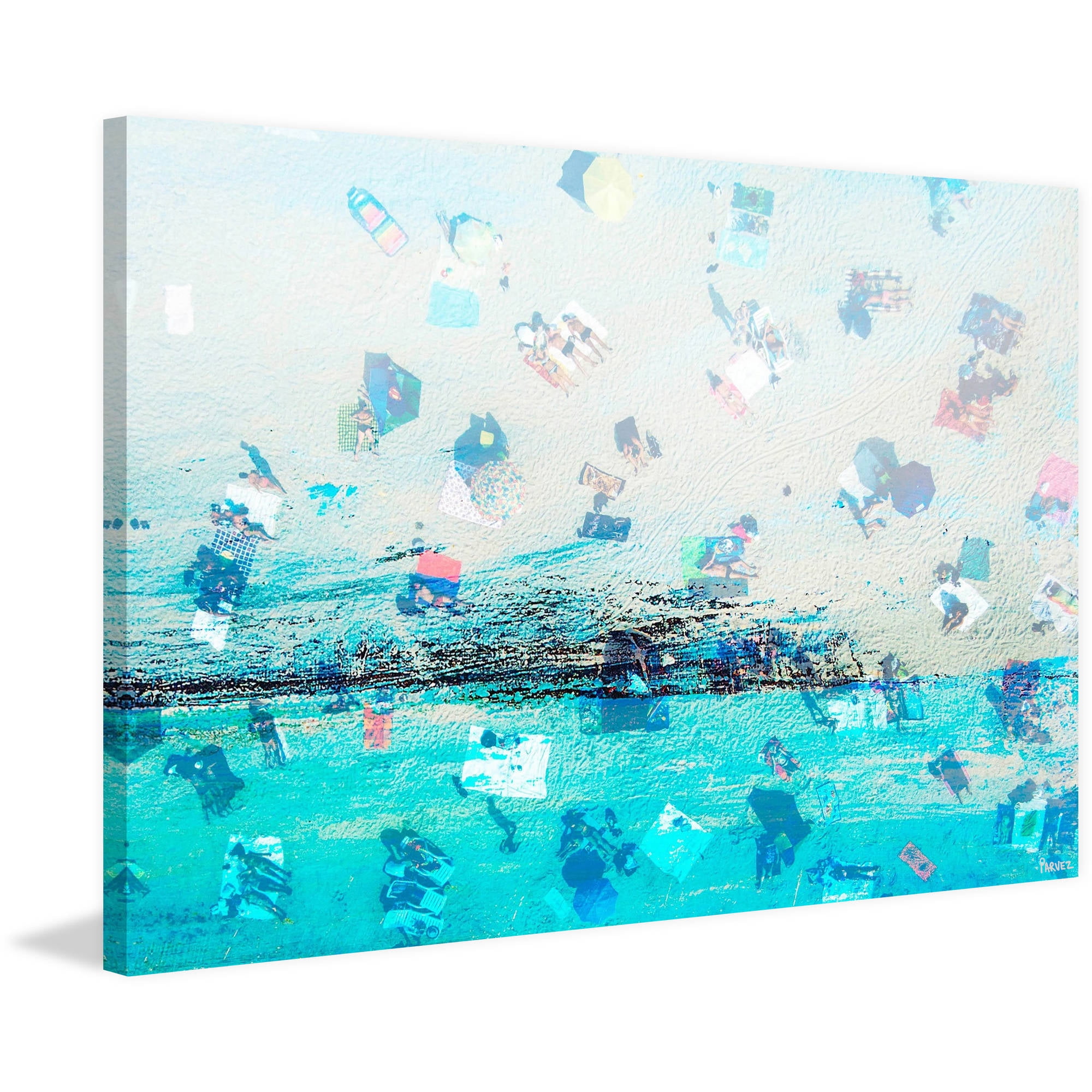 "Sunbathers" Painting Print on Wrapped Canvas