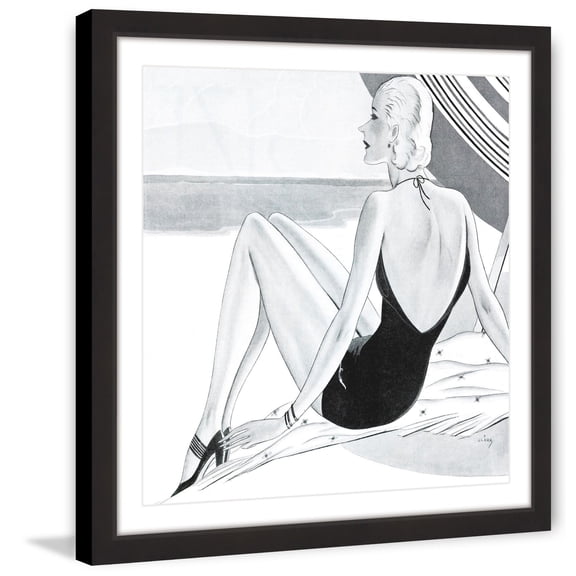 "Sunbathing" Framed Painting Print