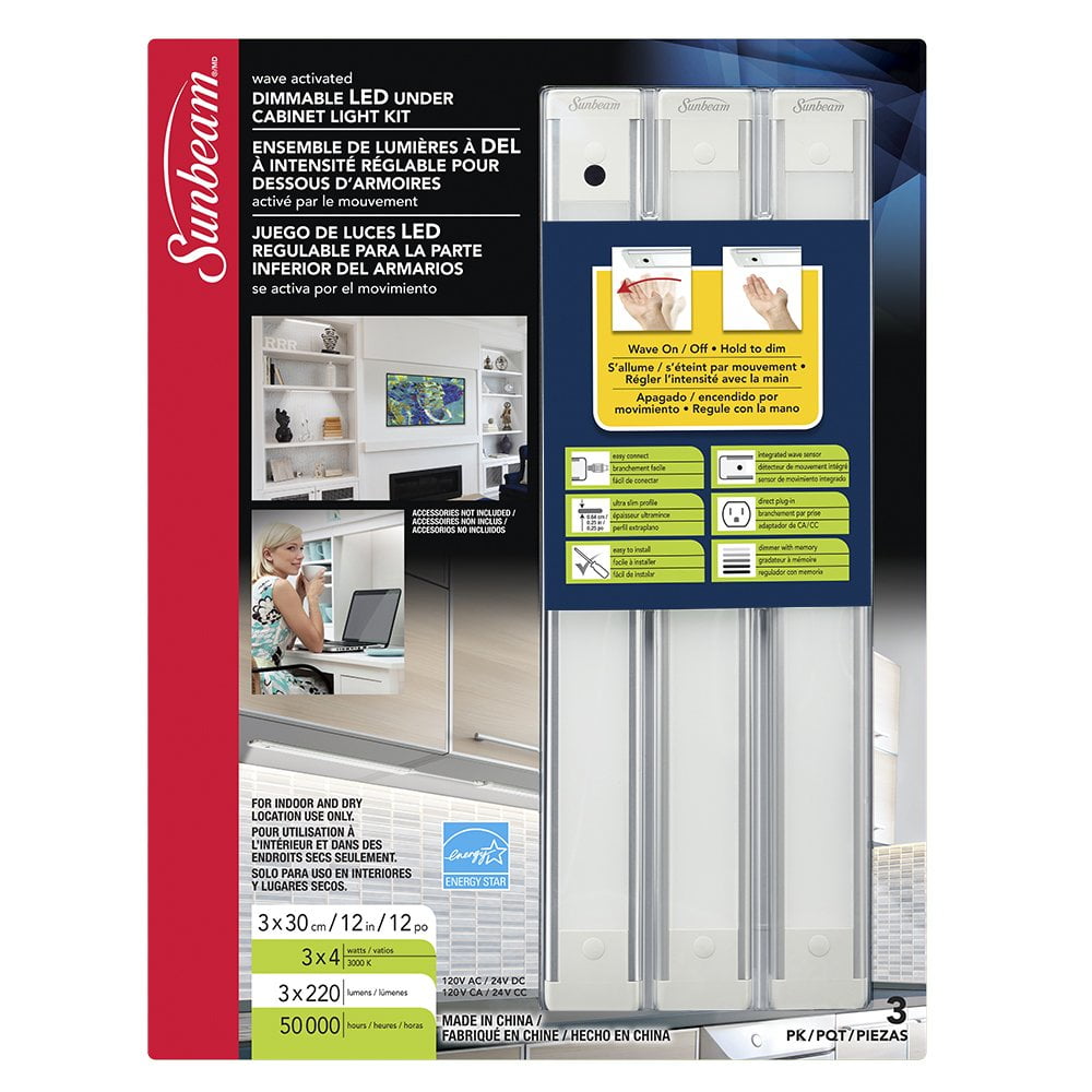 Sunbeam 12" Wave Activated Plug in Dimmable Ultra Slim LED