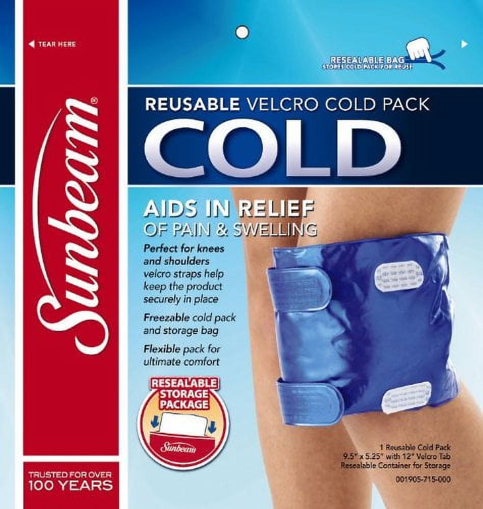 Sunbeam 1905715 Reusable Cold Velcro Pack Blue