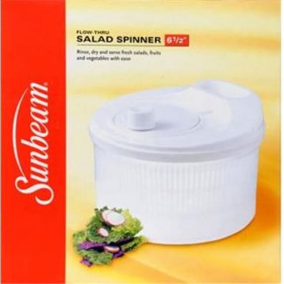 Sunbeam 6-1/2-Inch Flow Thru Salad Spinner