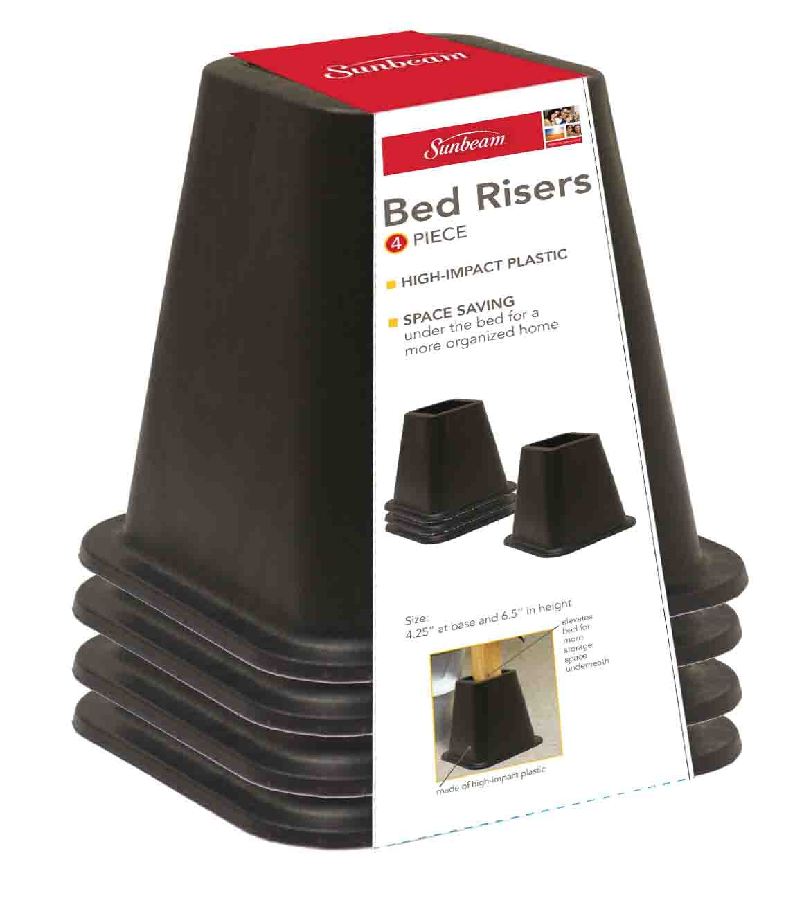 Sunbeam Bed Riser Set (Set Of 4) - Walmart.com