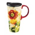 thumbnail image 1 of Cypress Home Ceramic Sunbeam Travel Coffee Mug, 17 ounces, 1 of 3