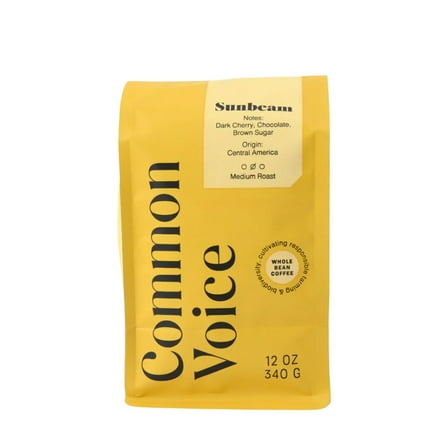 Sunbeam Common Voice Coffee - Roasted by 8th & Roast Coffee Co. - Whole Bean Coffee - 12 Ounce Bag