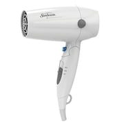 Sunbeam Compact Hand-Held Hair Dryer with Folding Handle 1875 Watts White Tourmaline Ionic
