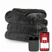 Sunbeam Connected WiFi Heated Electric Blanket, Lofttec, Slate Grey, Twin