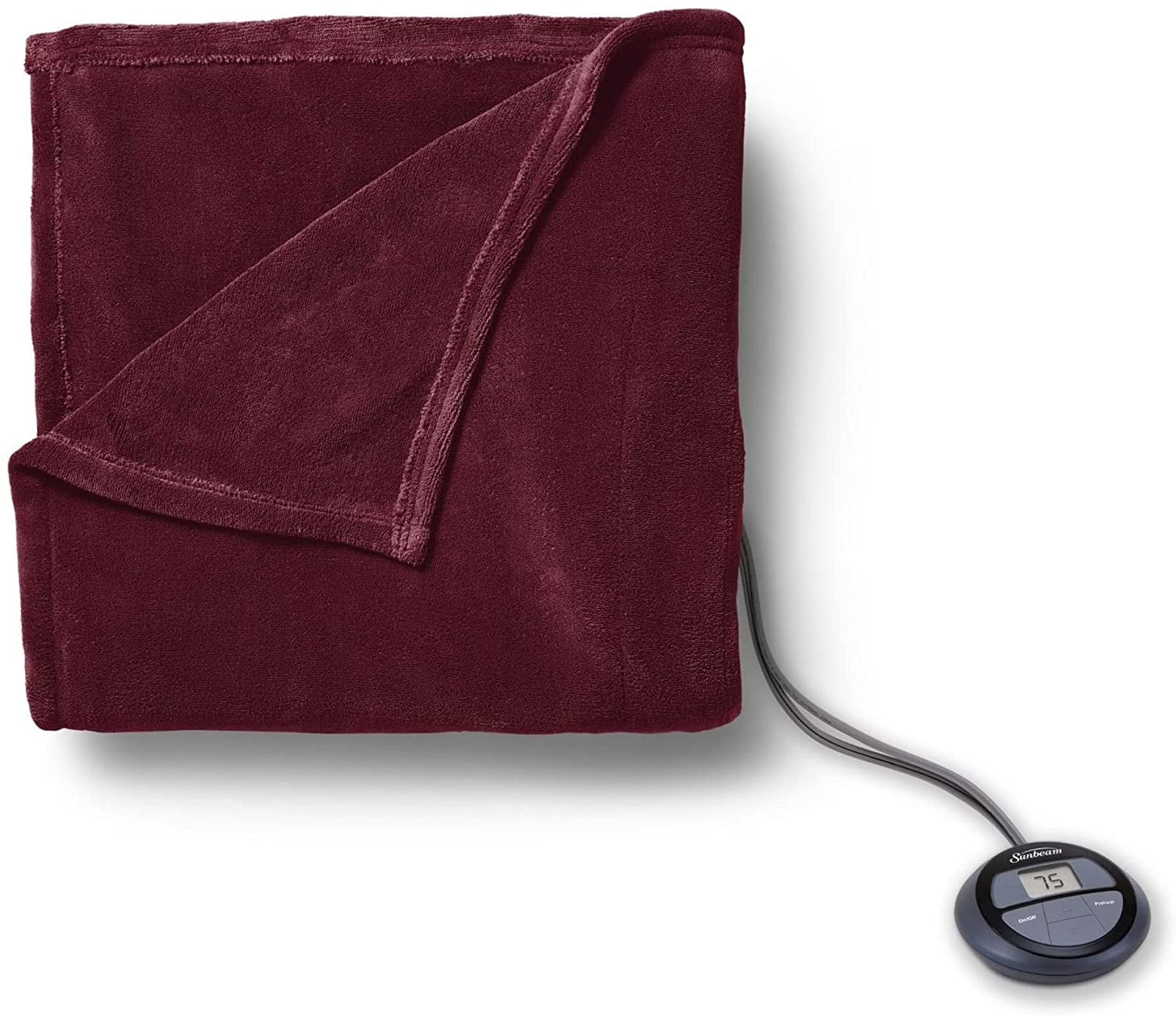 Biddeford Micro Plush Electric Heated Throw With Digital Controller One Size Black Red Buffalo Check Walmart